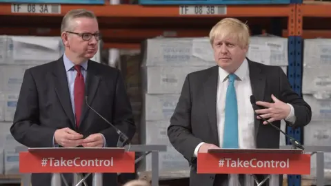 PA Michael Gove and Boris Johnson
