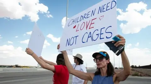 Getty Images Protesters against Clint facility conditions