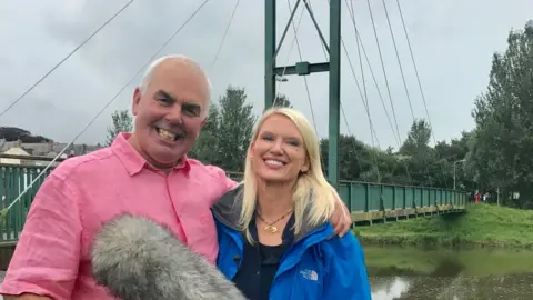 Anneka Rice Anneka Rice and her sound man Dave Chapman