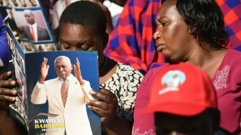 AFP Mourners at the Nyayo National Stadium