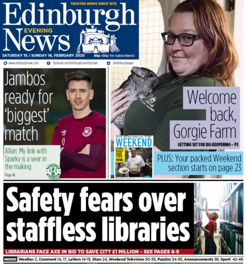 Evening News front page