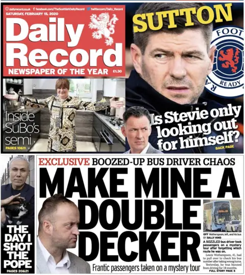 Daily Record front page