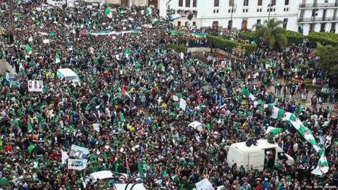 Getty Images Birds-eye view of protests