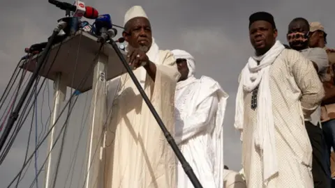 AFP Imam Mahmoud Dicko, one of the most influential personalities in Malian political landscape, addresses the crowd the Independence square in Bamako on June 5, 2020