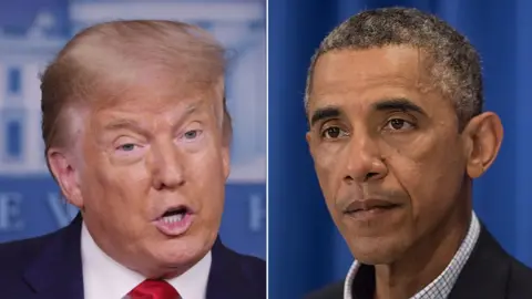 Getty Images Trump and Obama composite image