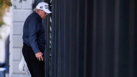 Reuters President Donald Trump returns to the White House after US media declared Joe Biden's victory