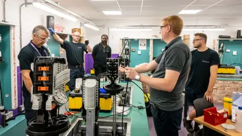 Openreach New Openreach recruits being trained in a classroom in Peterborough this year