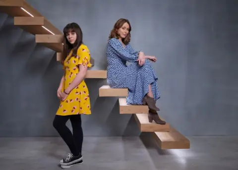 JOSS BARRATT/ITV Isabella Pappas and Keeley Hawes