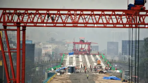 BBC/Peter Njoroge Construction works