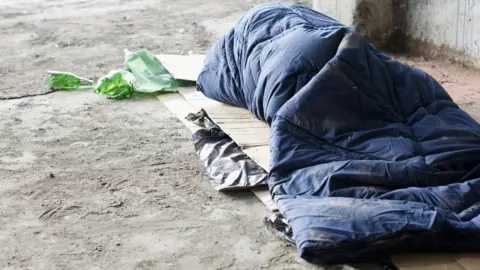 Getty Images Person sleeping rough