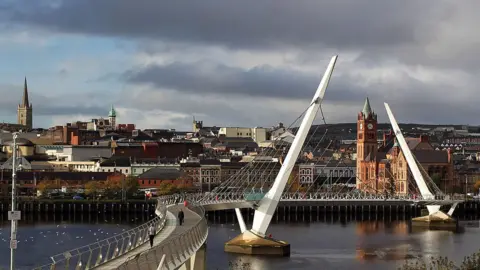 Peter Muhly The Peace Bridge over the River Foyle in Londonderry