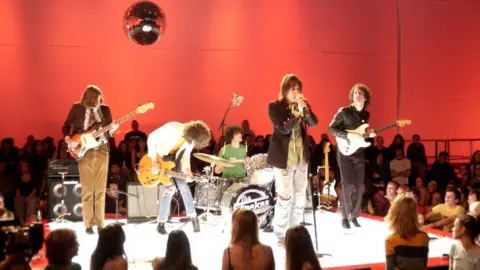Getty Images The Strokes played songs from Is This IT at MTV2's $2 Bill gig at Hollywood Center Studios in Los Angeles in 2002