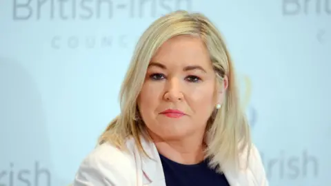 PAcemaker Michelle O'Neill pictured in June 2021 at the British Irish Council meeting