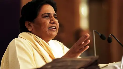 Getty Images Mayawati is fighting for her political legacy