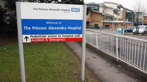 PA Media A general view of Princess Alexandra Hospital in Harlow, Essex