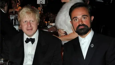 Getty Images Boris Johnson with Evgeny Lebedev in London, 6 Jun 2009