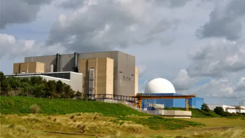 Getty Images Sizewell B, which is still generating electricity, and Sizewell A, which has been decommissioned.