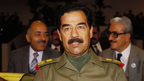 Getty Images Saddam Hussein, pictured in 1987