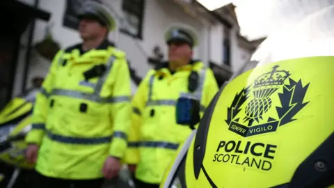 PA Media Police Scotland officers