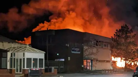 Valley Times Fire at Treforest Industrial Estate