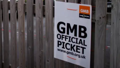 EPA GMB picket sign in Huddersfield