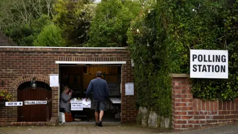 Reuters Polling station in a garage