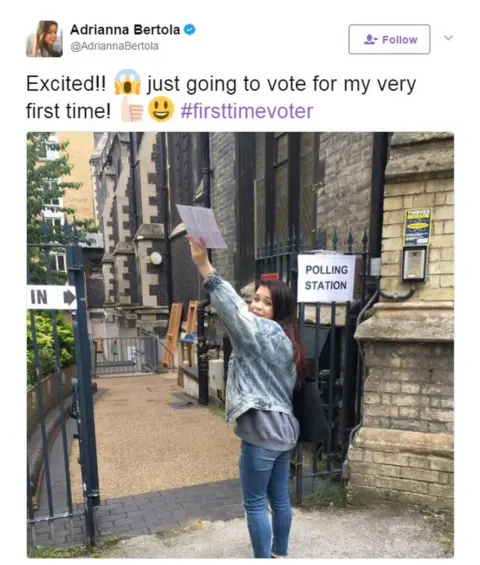 Adrianna Bertola Adrianna Bertola tweeted of her excitement