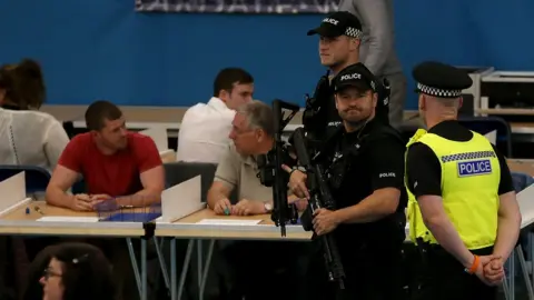 PA Armed police at Sunderland count