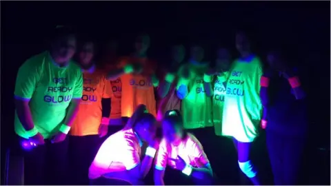 Girls Network Glow in the dark activity with teenagers