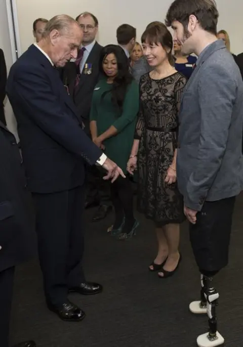 AFP Duke of Edinburgh meeting double amputee Cayle Royce
