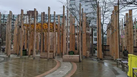 The 'Making a Stand' sculpture in City Square