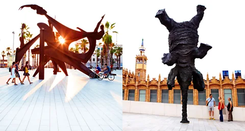 Alfredo Lanzâs Homenage a la Natación (left) and Miquel Barcelóâs gravity-defying Gran Elefant Dret (right). (Matt Munro)
