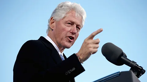Former US president Bill Clinton has vocal fry issues — something barely, if ever mentioned as a problem for his professional presence. (Chip Somodevilla/Getty Images)