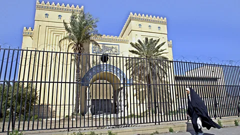 AFP/Getty Images Islamic State looters caused international outrage when they appeared to smash ancient Assyrian artefacts in Mosul – but they turned out to be replicas (Credit: AFP/Getty Images)