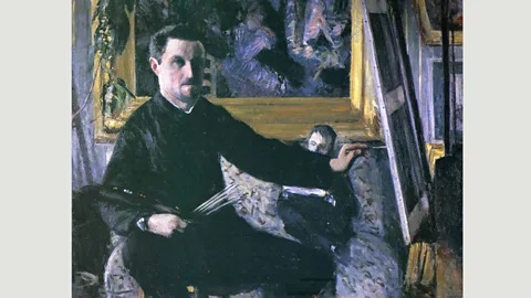 Gustave Caillebotte Caillebotte was a major collector of Impressionist art. His self-portrait from 1979-8 shows some of the works he had purchased in the background (Credit: Gustave Caillebotte)