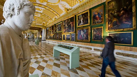 Alamy Galleries of the 18th Century housed the art collections of royalty – like that of Frederick the Great at Sanssouci Palace in Potsdam – but had no public function (Credit: Alamy)