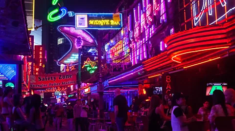 Quynh Anh Nguyen/GettyImages Many expats try to overlook the more unseemly elements of life in Bangkok, like its sex industry. (Credit:Quynh Anh Nguyen/GettyImages)