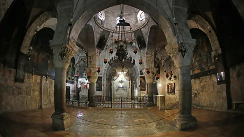 Thomas Coex/AFP/Getty Images The church has survived governmental changes and conflict over territories inside the building (Credit: Thomas Coex/AFP/Getty Images)