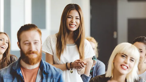 Getty Images Happy, engaged workers – a rare sight at many training sessions (Credit: Getty Images)