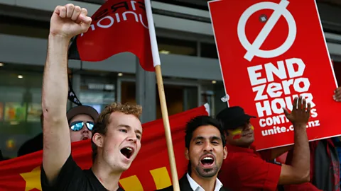 Getty Images Zero-hours contracts – where an employer is not obliged to provide a minimum number of weekly working hours – also bring uncertainty for workers (Credit: Getty Images)