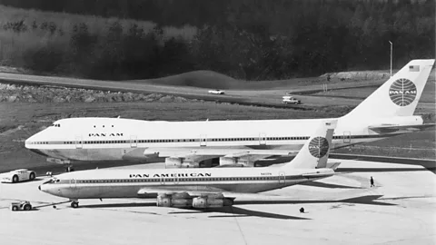 Getty Images The 747 was built to be twice as big as its ancestor, the 707 (Credit: Getty Images)