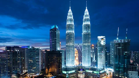 Getty Images The Petronas Towers in Kuala Lumpur owe some of their lighting control systems to Hypercard (Credit: Getty Images)