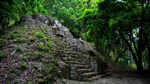 Amanda Ruggeri In Guatemala, the jungle encroaches on monuments like this one at the Mundo Perdido ceremonial complex (Credit: Amanda Ruggeri)