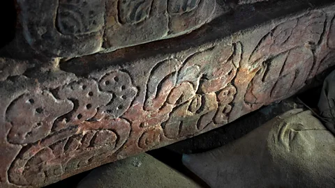 Amanda Ruggeri At Holmul, glyphs explain exactly who a carving was for and why: a king who had just died (Credit: Amanda Ruggeri)