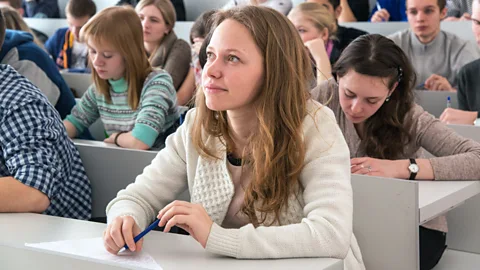 Alamy Russian university students are among the baby-faced who are widely considered more attractive – but their looks can mean they face specific challenges, too (Credit: Alamy)