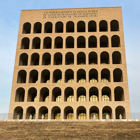 Getty Images The Palazzo della Civiltà – or "Square Colosseum" – in Rome was conceived by Mussolini as an architectural celebration of fascism (Credit: Getty Images)