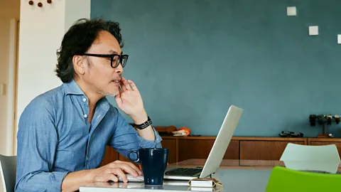 Getty A man working from home