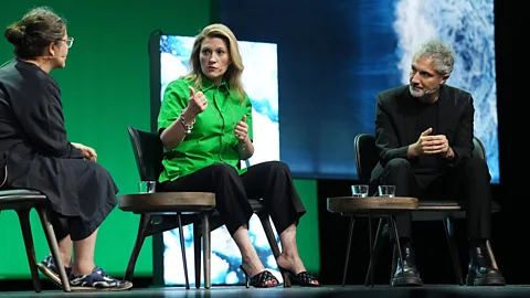 Getty Images Marie-Claire Daveu – shown here at the Copenhagen Global Fashion Summit – is the head of sustainability at Kering (Credit: Getty Images)